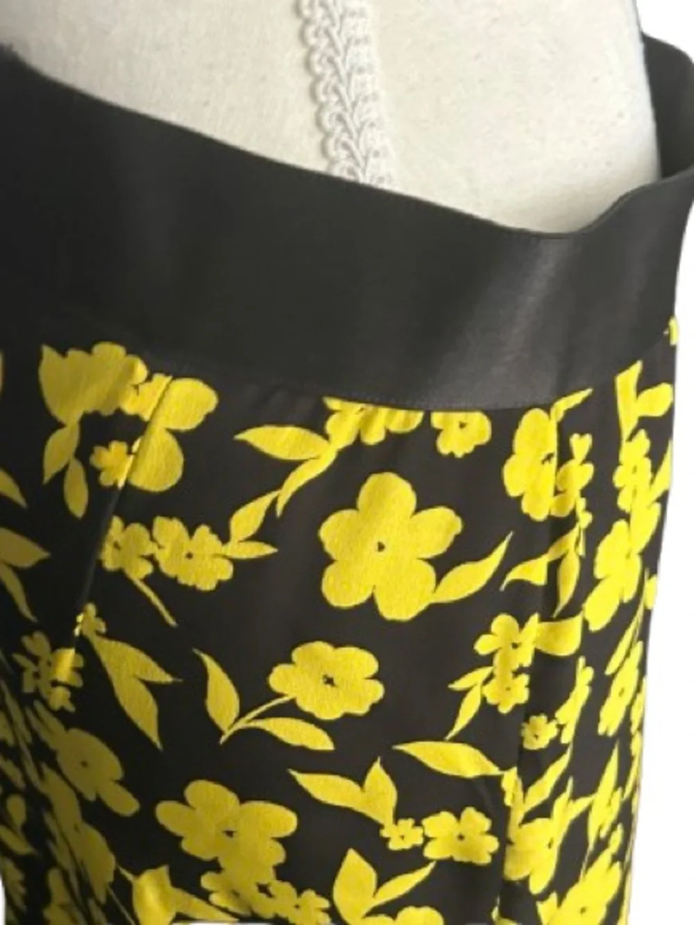 100% Silk ALICE + OLIVIA Floral Ruffle Slit Skirt Boho Designer Small Bohemian 4